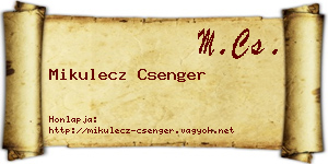 Mikulecz Csenger névjegykártya